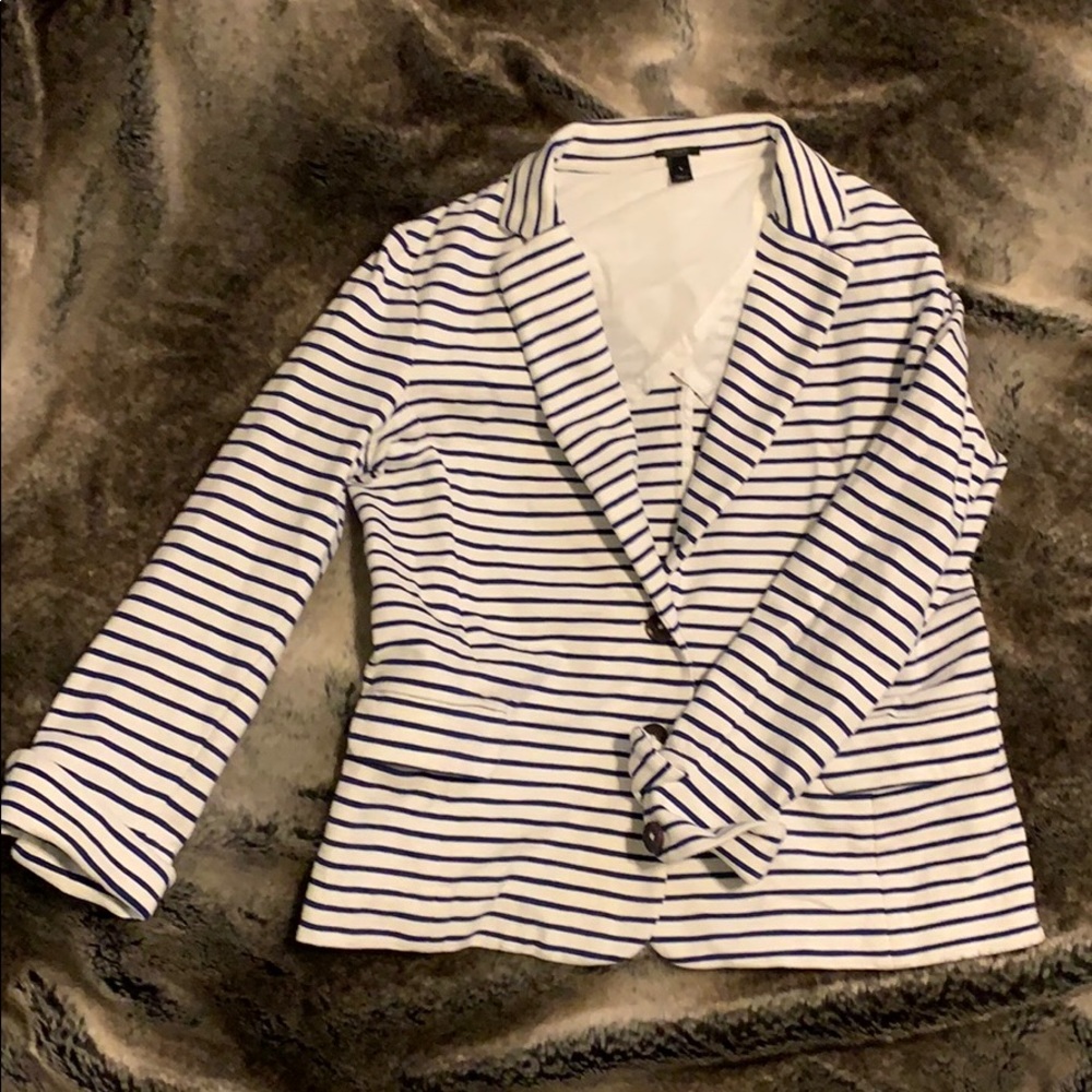 J. Crew Stretchy Nautical Blazer